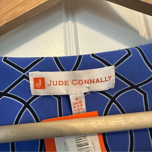 Jude Connally Shift Dress Beth Garden Gate Jude Cloth Periwinkle Size Large New - Picture 6 of 9